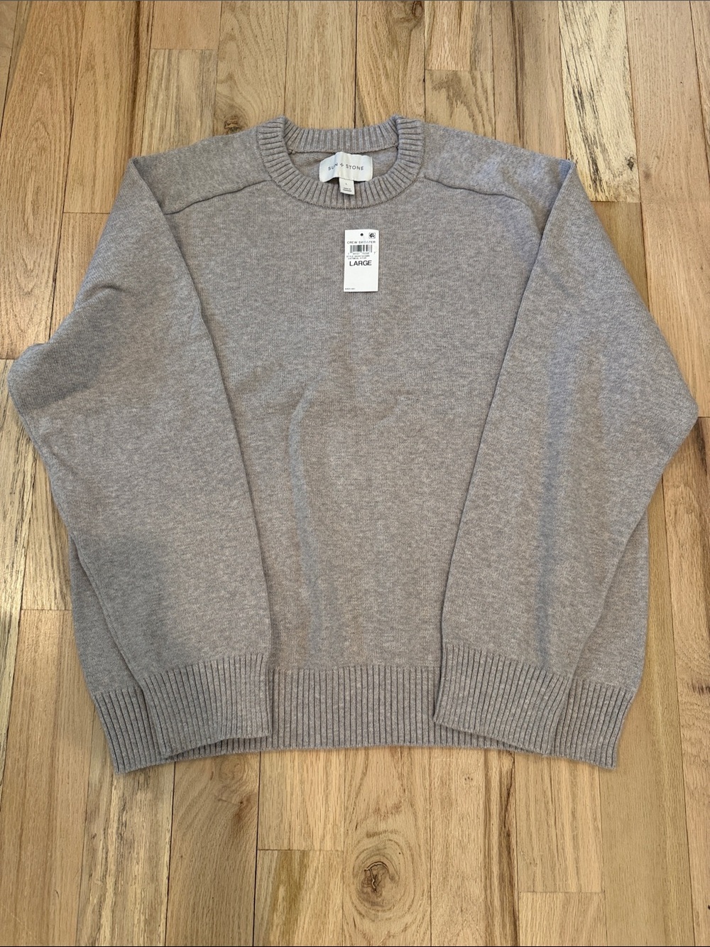 Sun + Stone Men's Crewneck Sweater - Heather Gray